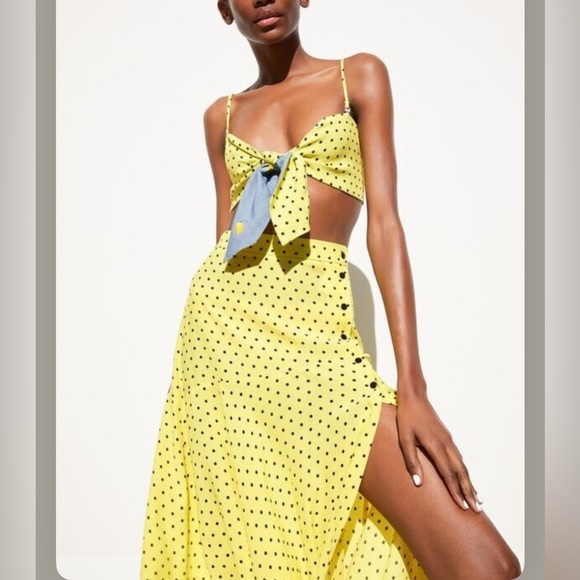 Zara Yellow Polka Dot Set - Picture 1 of 6